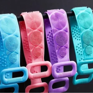 Single Side Bath Towel Scrubber ( Random Color ) | Silicone Scrubber pack of 2 1350